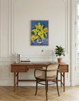 'Mimosa' Schilderij Bloemen - Ingelijste Fine Art Paper Print