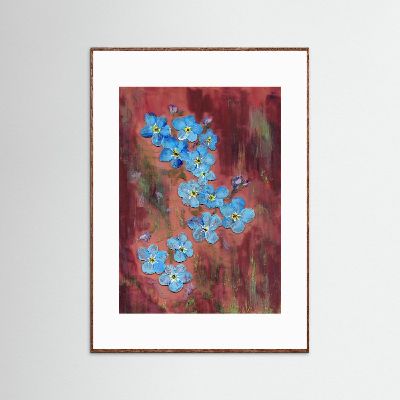 Forget-me-nots' - Framed Fine Art Paper Print | Dasi Wall Art