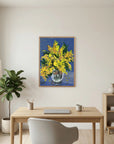 'Mimosa' Schilderij Bloemen - Ingelijste Fine Art Paper Print