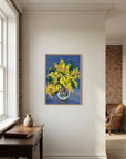 'Mimosa' Schilderij Bloemen - Ingelijste Fine Art Paper Print
