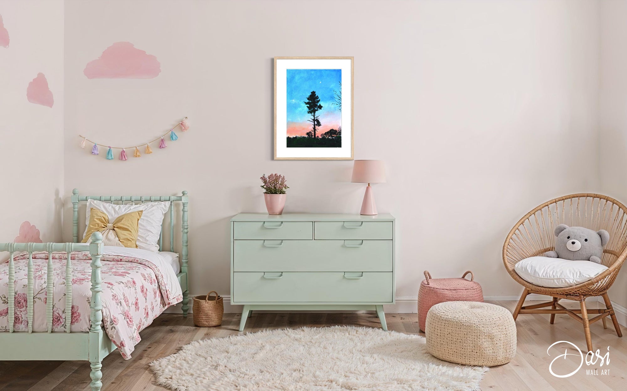 'Moon' Painting - Framed Fine Art Paper Print