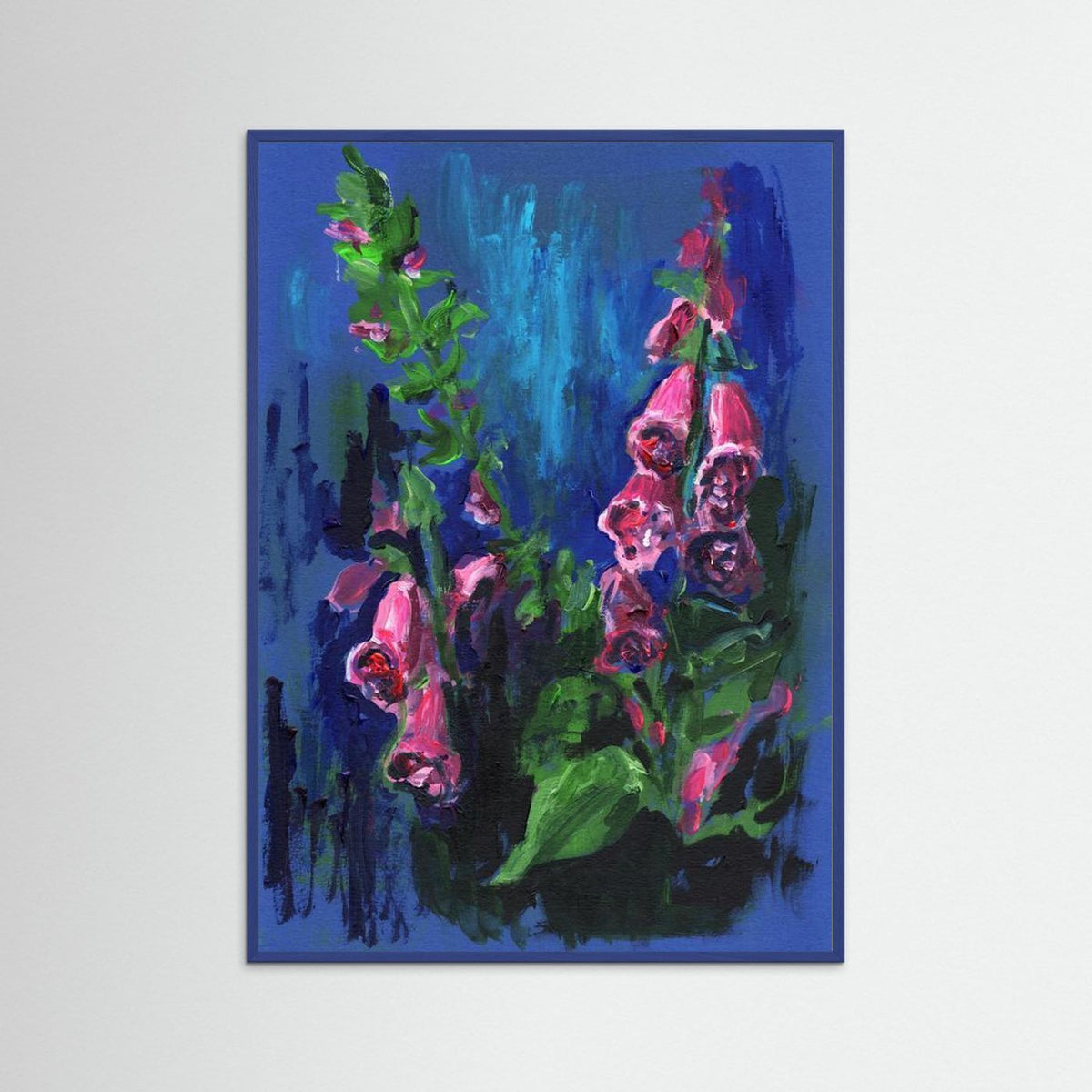‘Vingerhoedskruid’ Schilderij Bloemen - Ingelijste Fine Art Paper Print