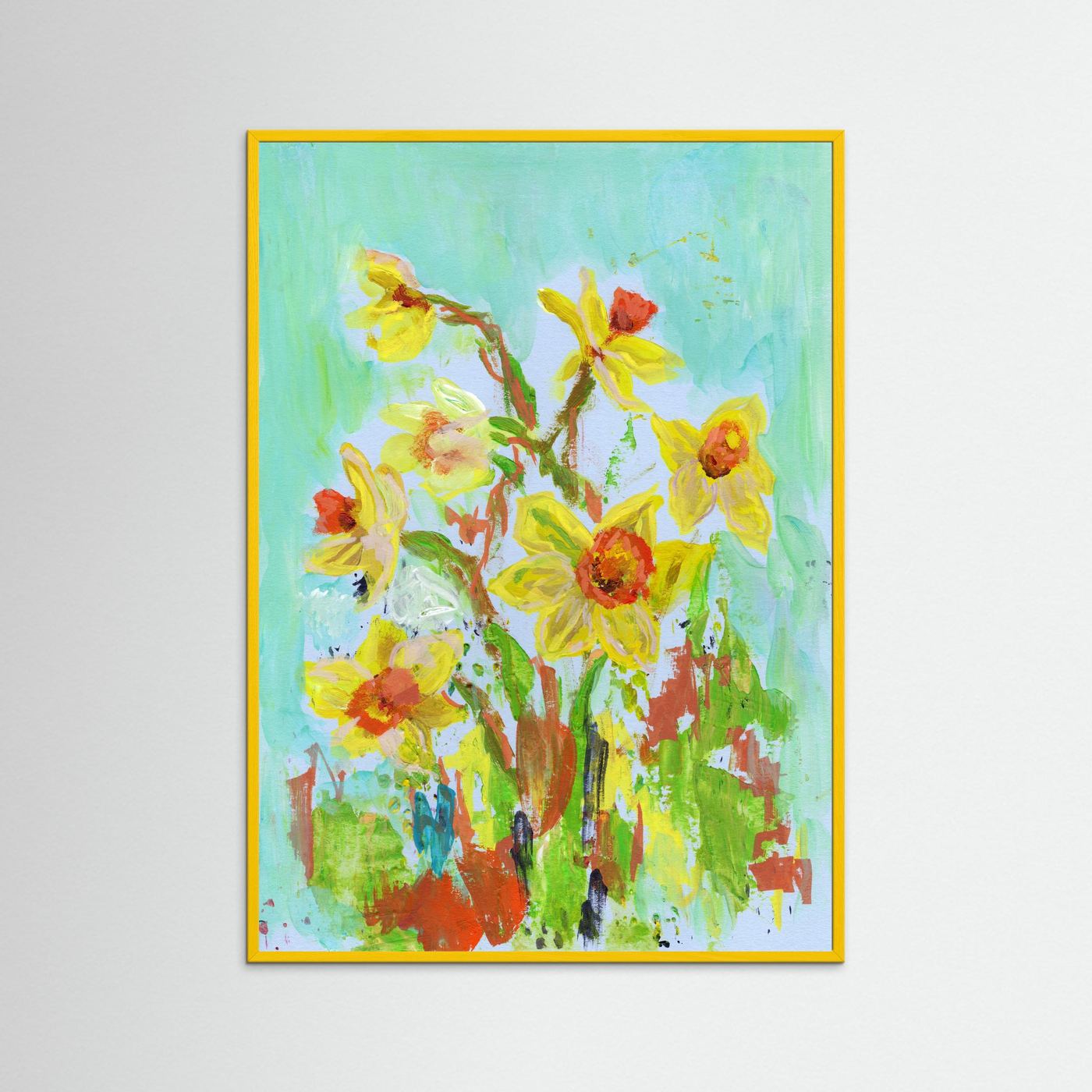 'Daffodil' Painting - Framed Fine Art Paper Print