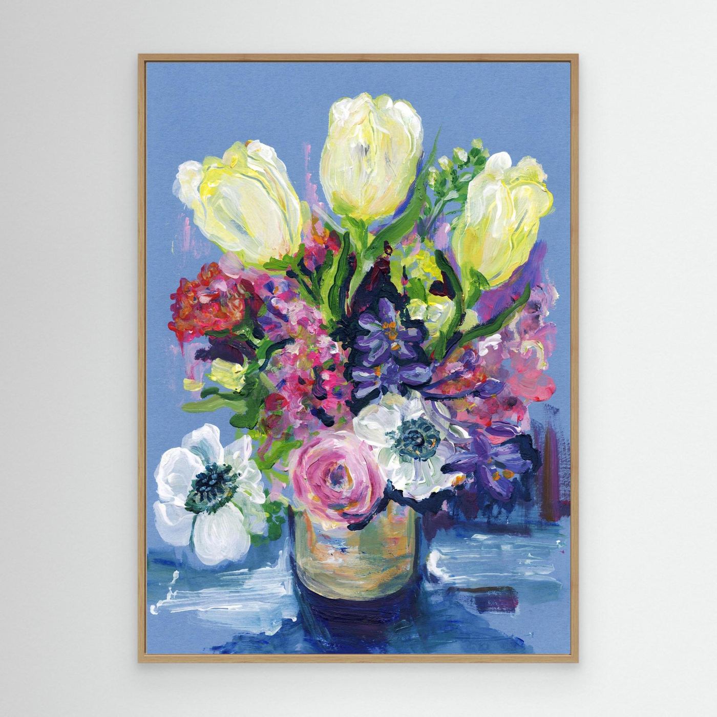 'Hello Spring' Painting - Framed Canvas Art Print