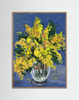 'Mimosa' Schilderij Bloemen - Ingelijste Fine Art Paper Print