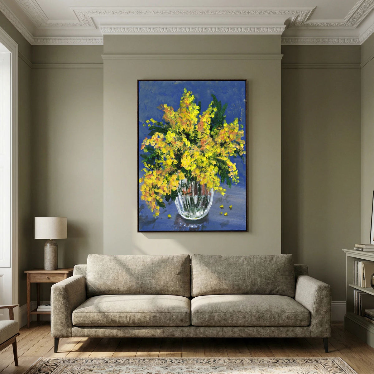 Painting 'Mimosa' - Framed Canvas Art print