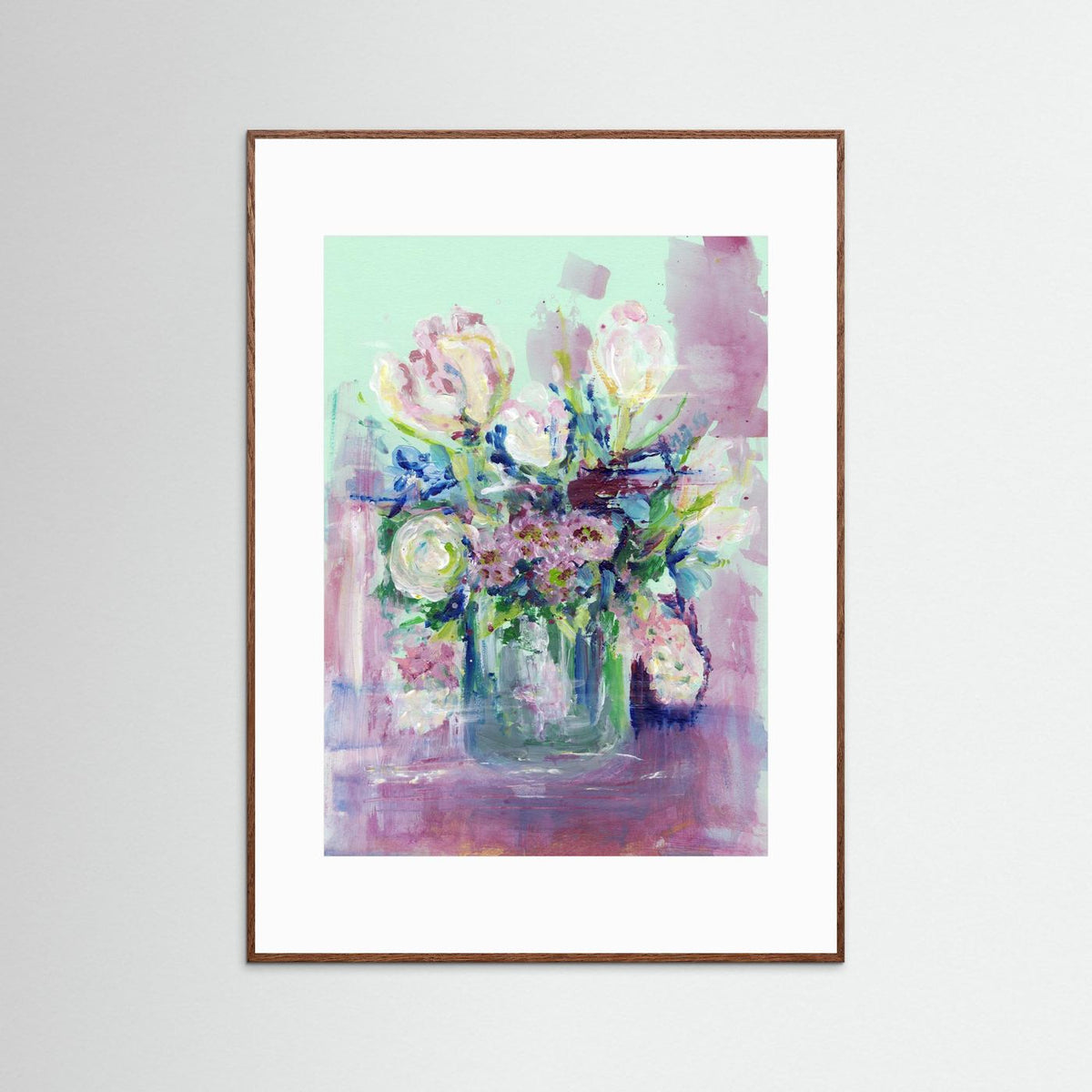 ‘Zachte Lenteboemen’ Schilderij Bloemen - Ingelijste Fine Art Paper Print