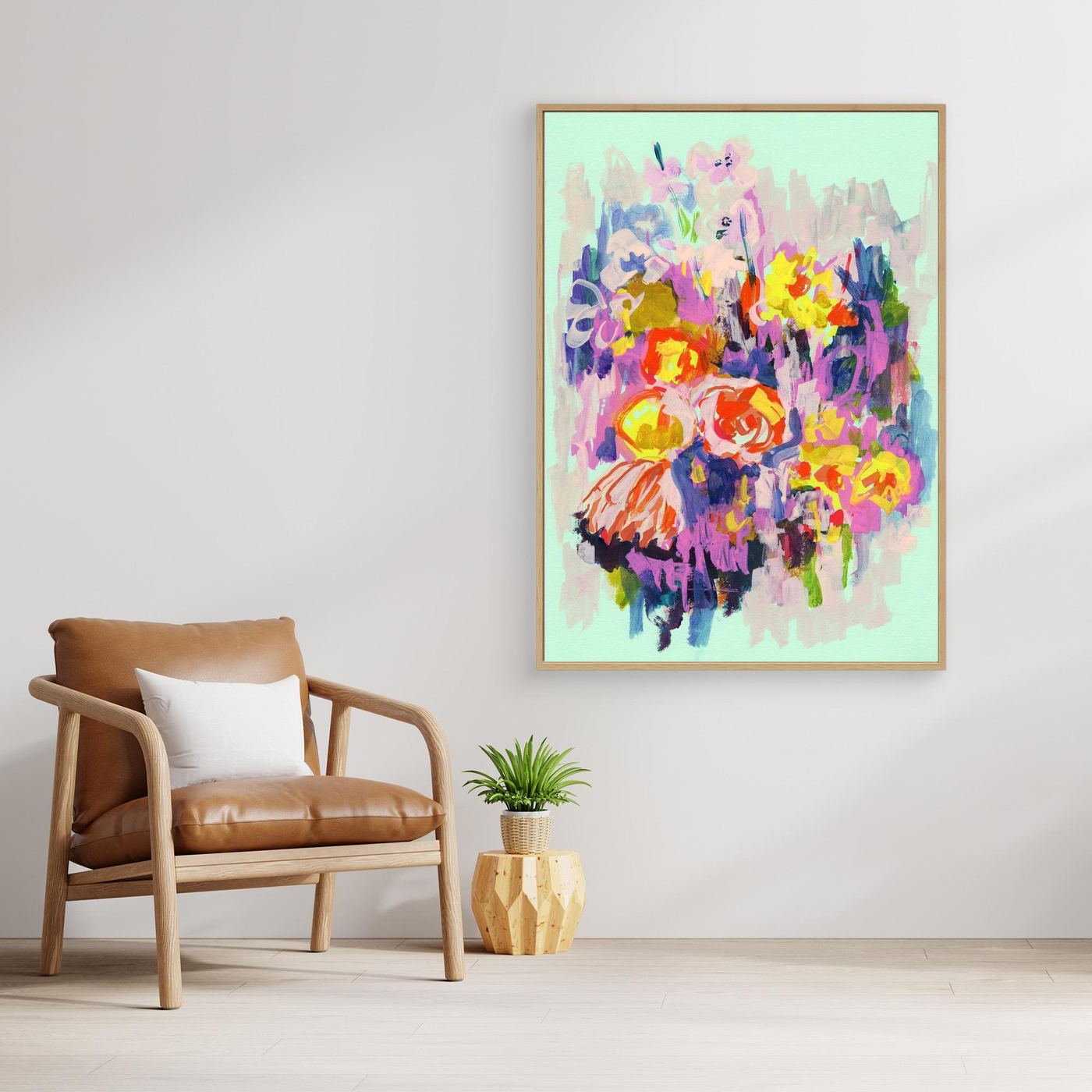 'Spring Vibes' Painting - Framed Canvas Art Print