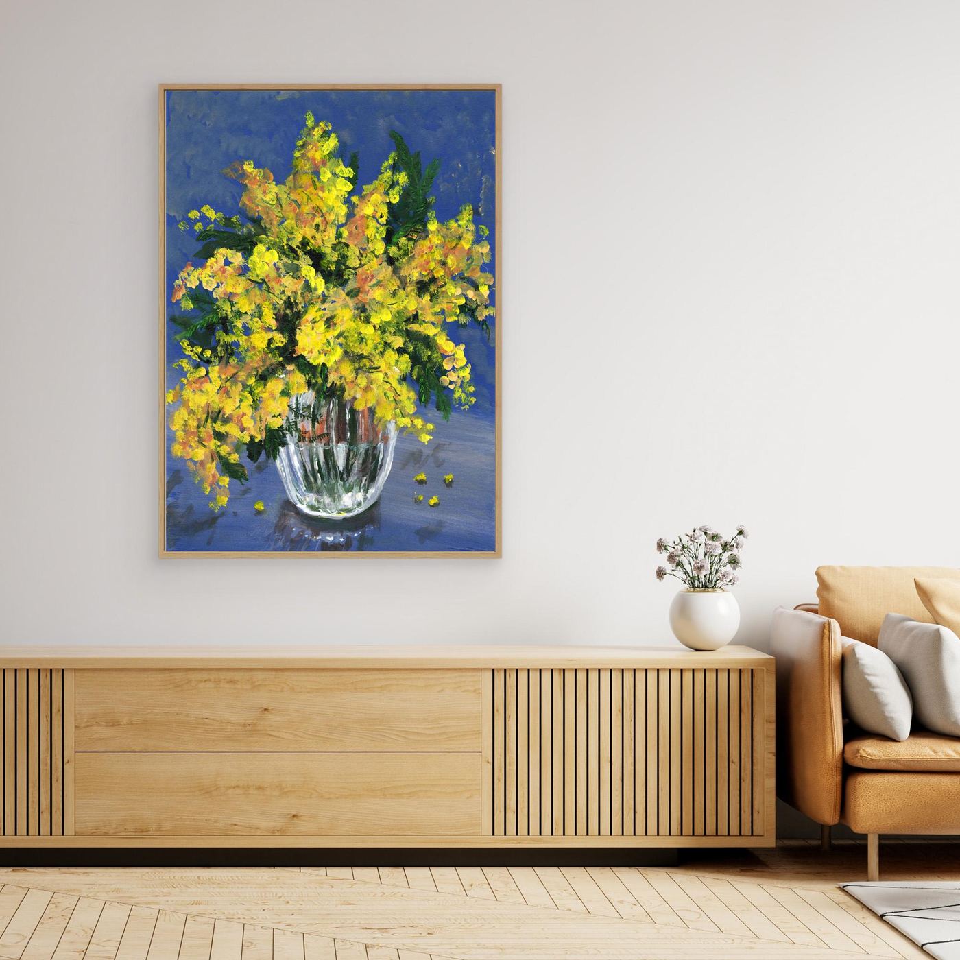 Painting 'Mimosa' - Framed Canvas Art print