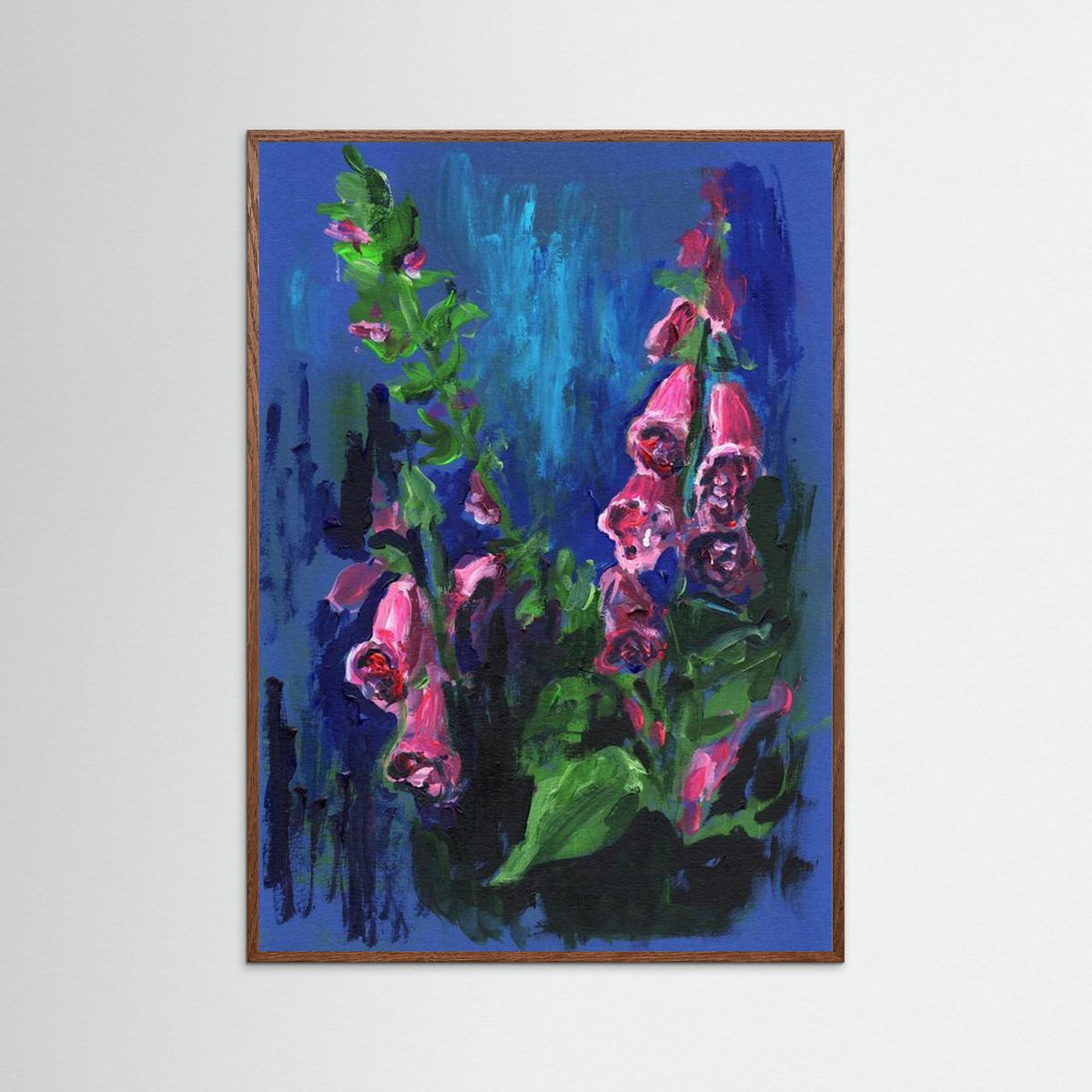 ‘Vingerhoedskruid’ Schilderij Bloemen - Ingelijste Fine Art Paper Print
