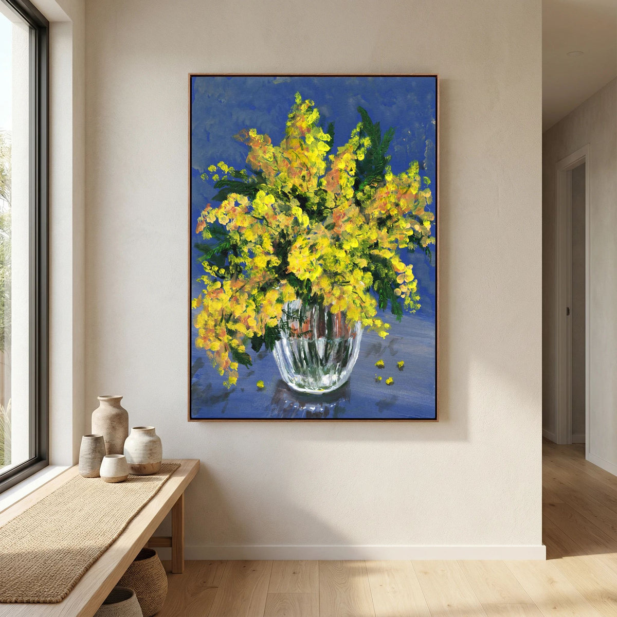 Painting 'Mimosa' - Framed Canvas Art print