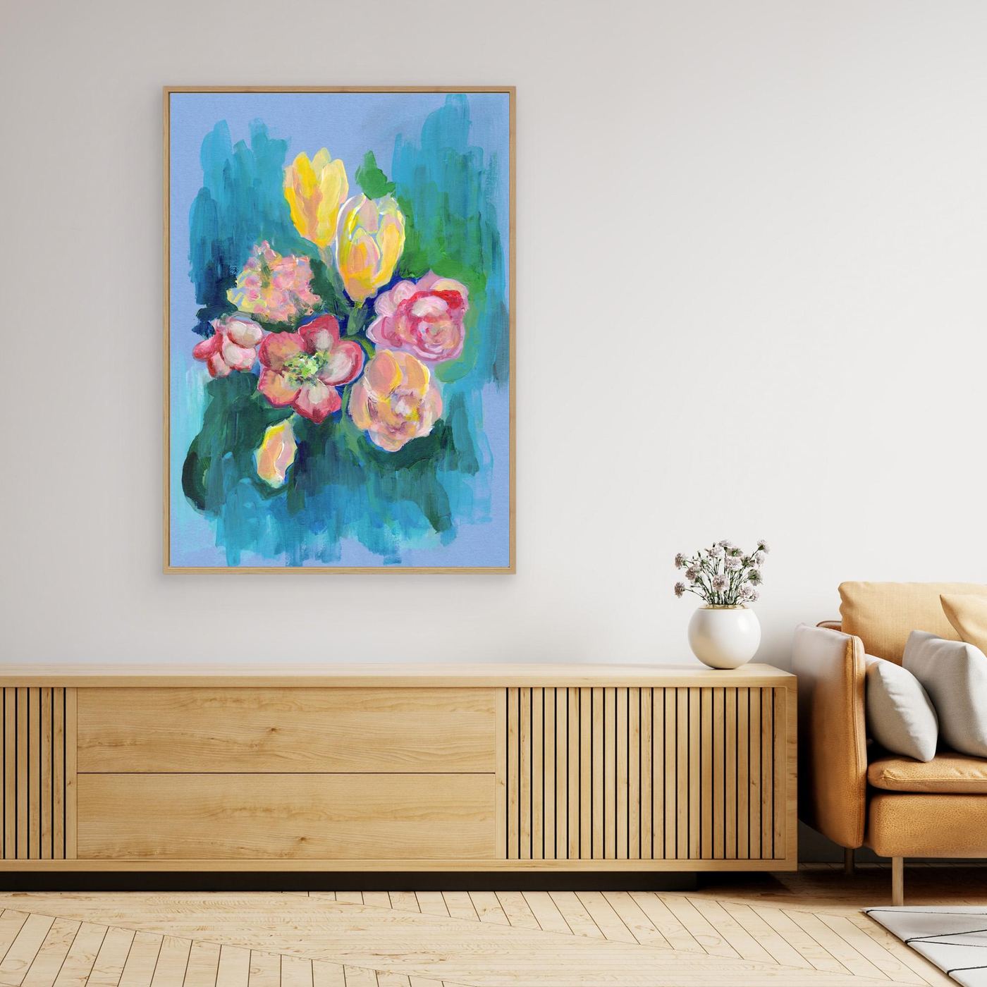 Painting 'Blooming Light' - Framed Canvas Art Print