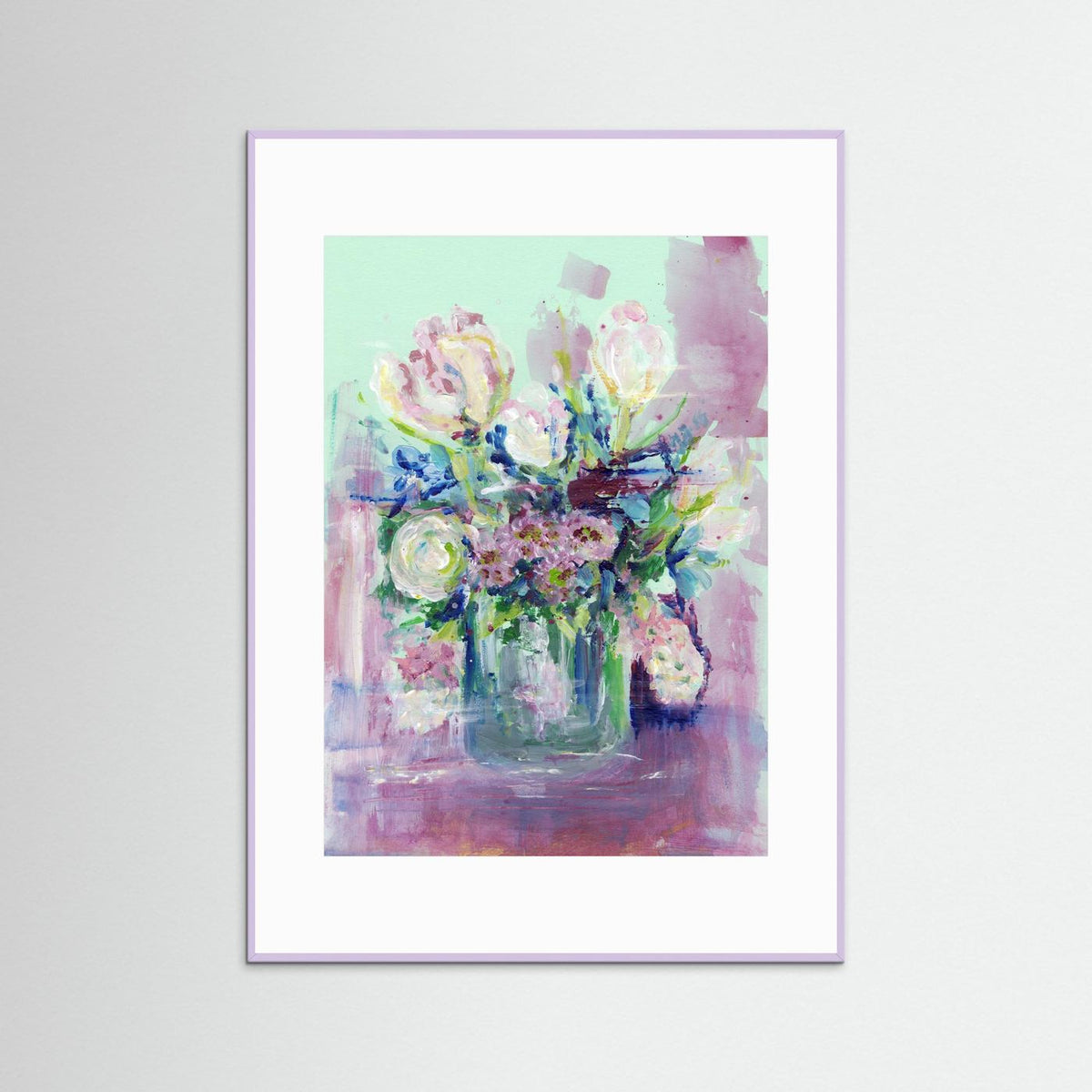 ‘Zachte Lenteboemen’ Schilderij Bloemen - Ingelijste Fine Art Paper Print