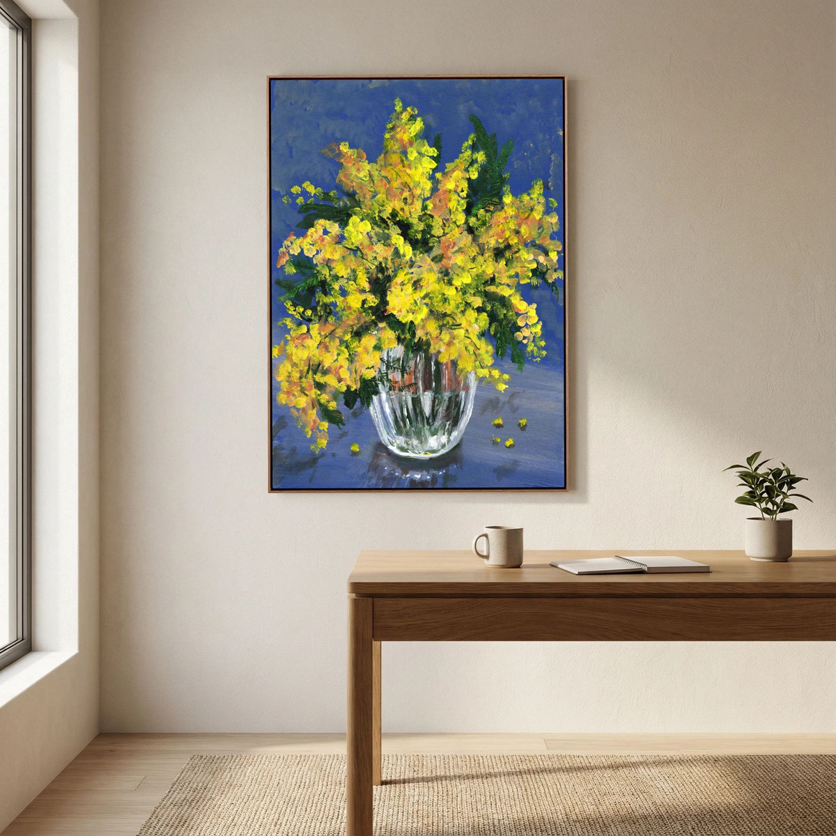 Painting 'Mimosa' - Framed Canvas Art print