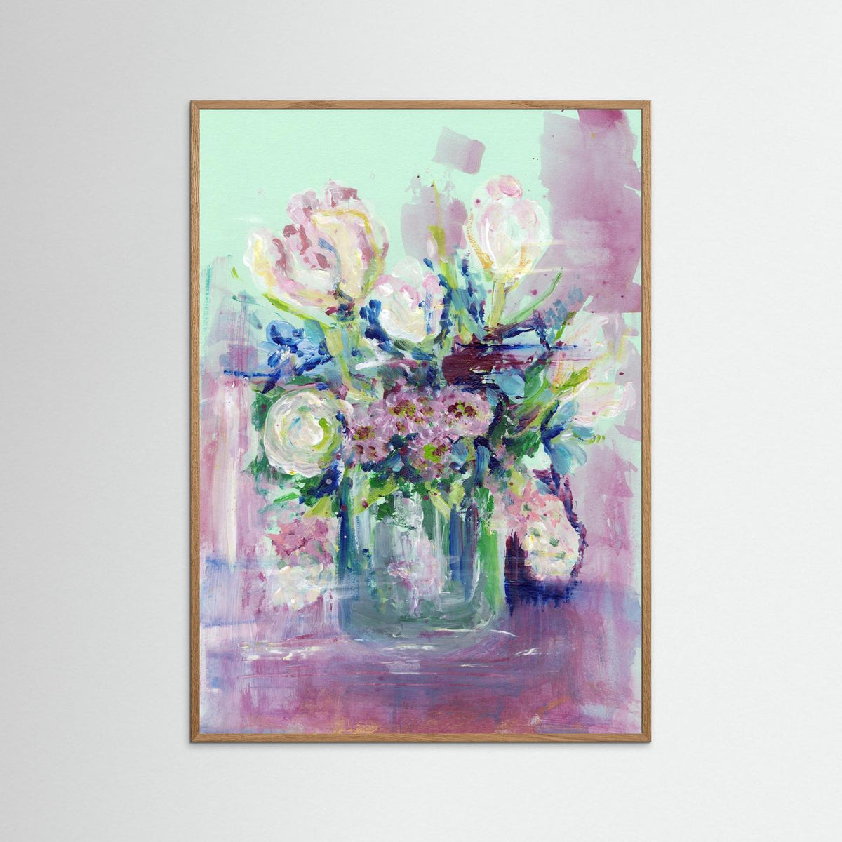 ‘Zachte Lenteboemen’ Schilderij Bloemen - Ingelijste Fine Art Paper Print