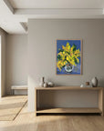 'Mimosa' Schilderij Bloemen - Ingelijste Fine Art Paper Print