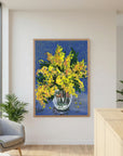 'Mimosa' Schilderij Bloemen - Ingelijste Fine Art Paper Print