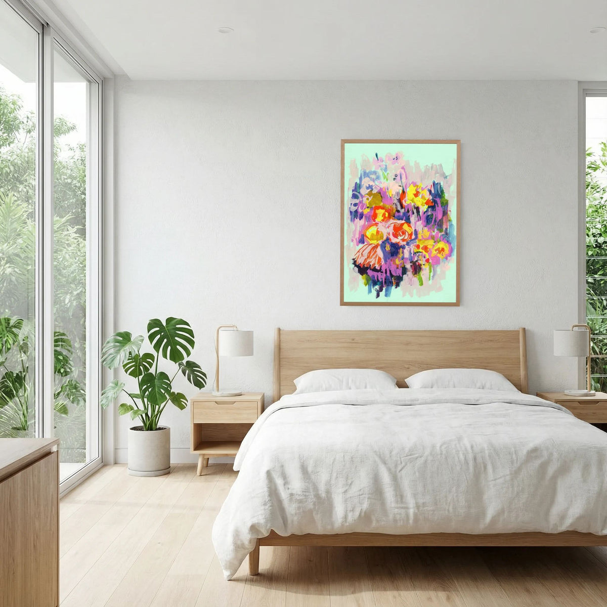 ‘Spring Vibes’ Schilderij Bloemen - Ingelijste Fine Art Paper Print