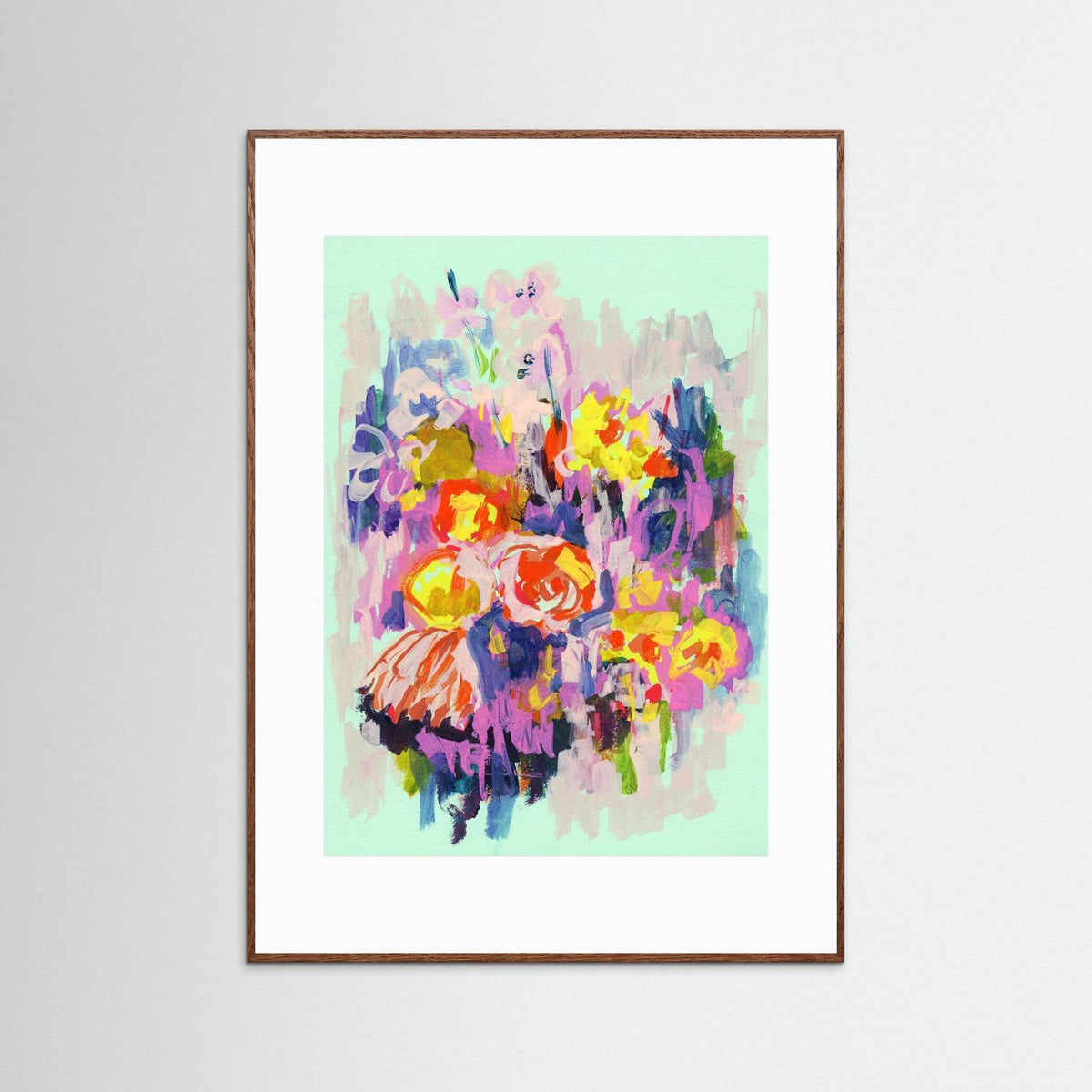 ‘Spring Vibes’ Schilderij Bloemen - Ingelijste Fine Art Paper Print