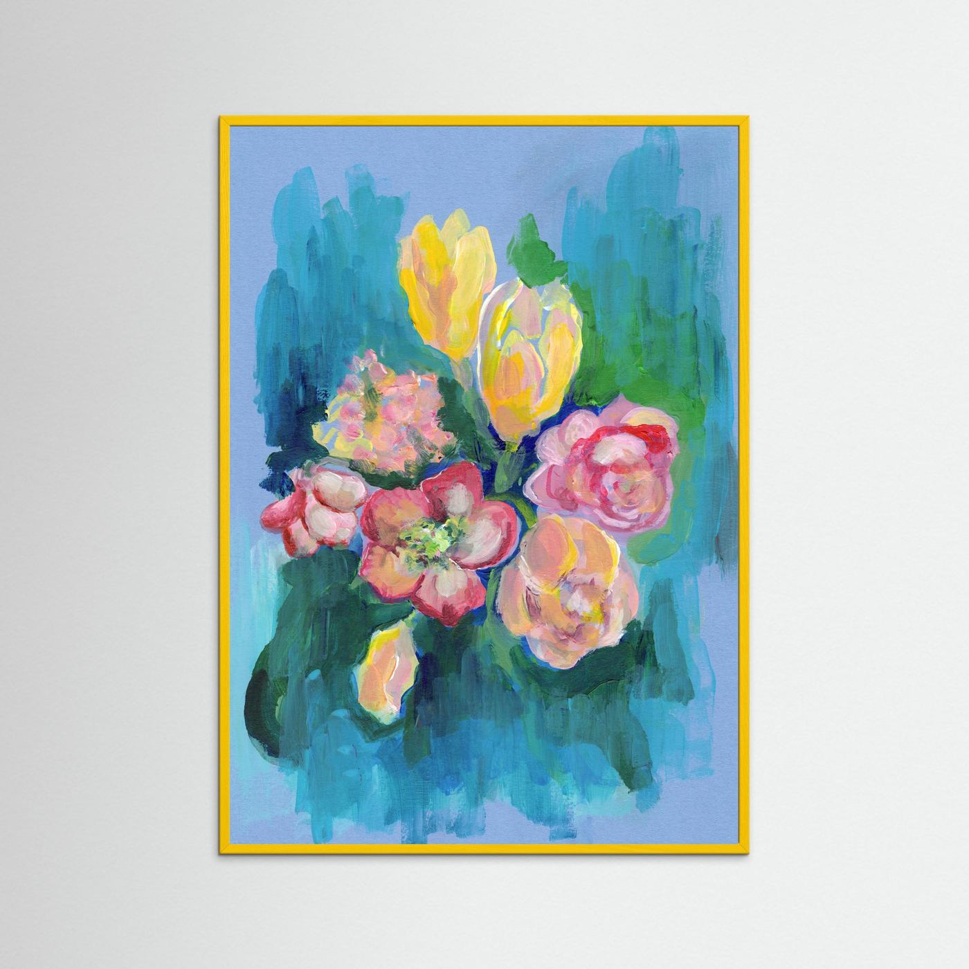 Painting 'Blooming Light' - Framed Paper Art Print
