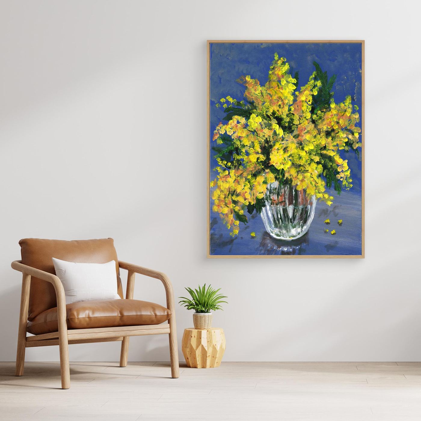 Painting 'Mimosa' - Framed Canvas Art print