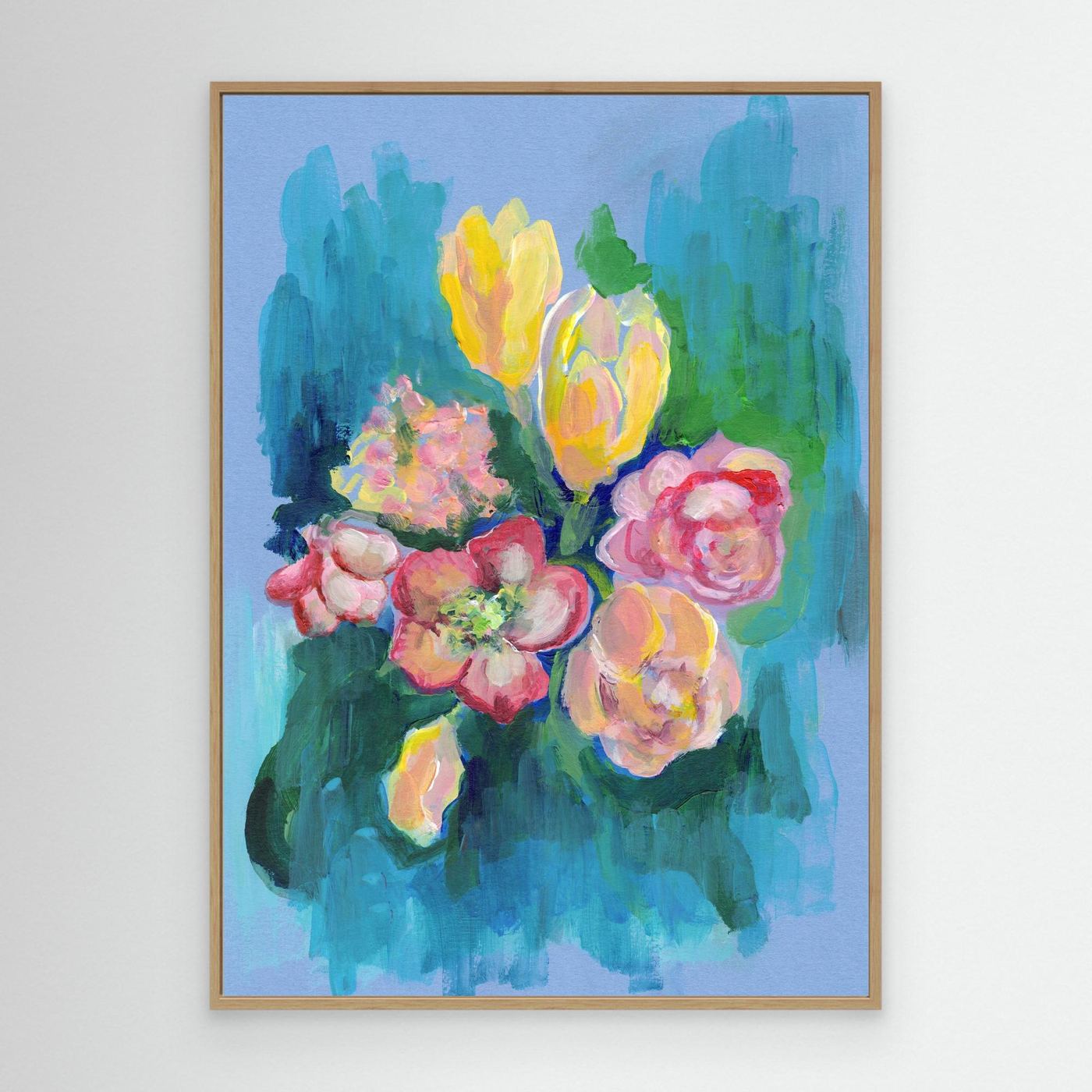 Painting 'Blooming Light' - Framed Canvas Art Print