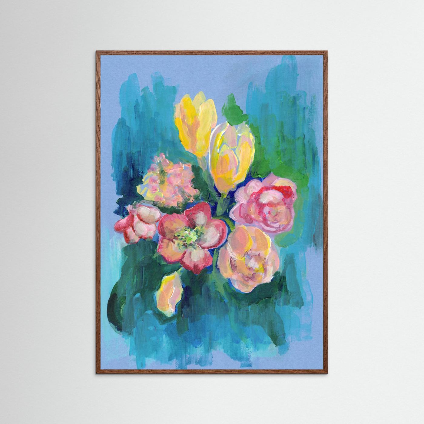 Painting 'Blooming Light' - Framed Paper Art Print