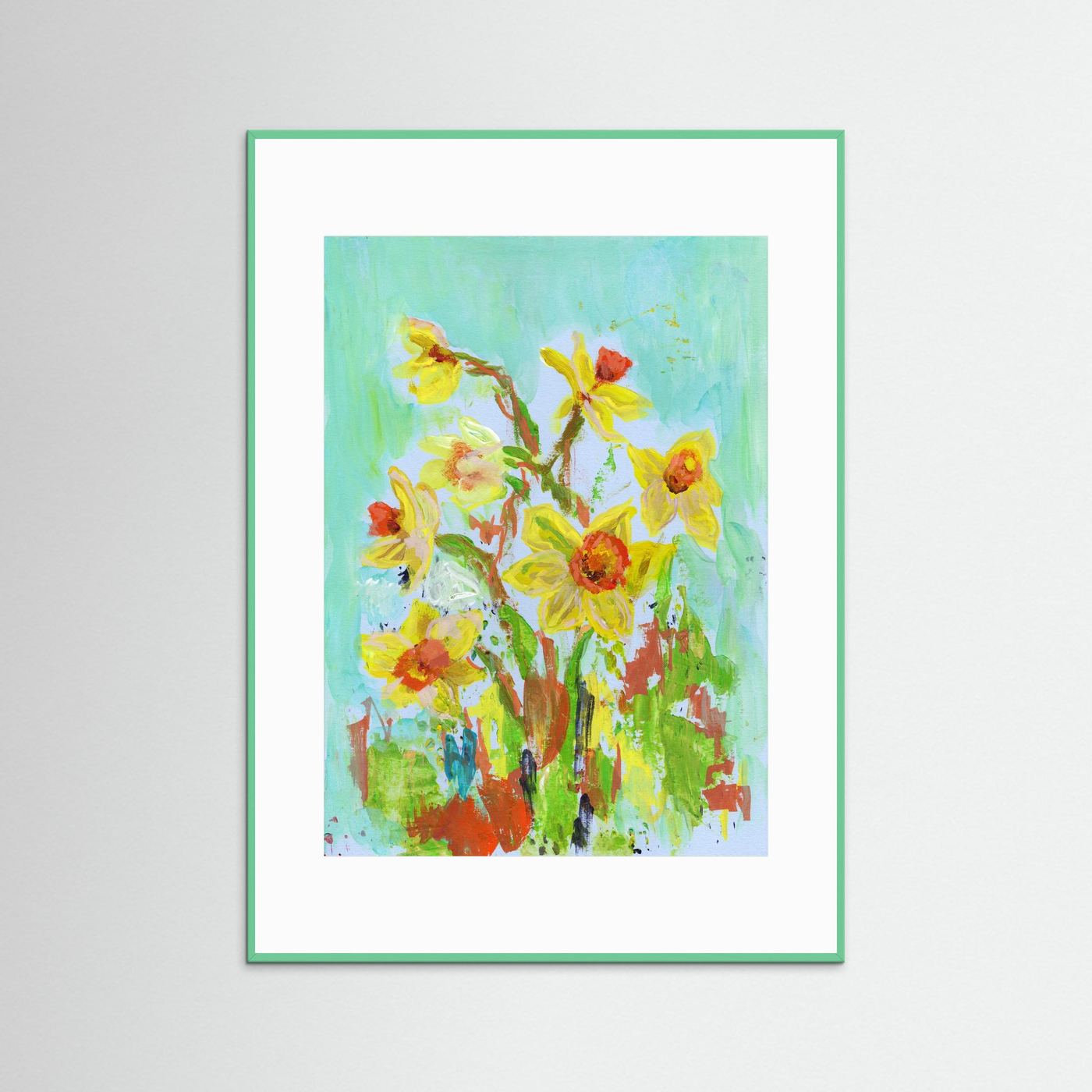 'Daffodil' Painting - Framed Fine Art Paper Print
