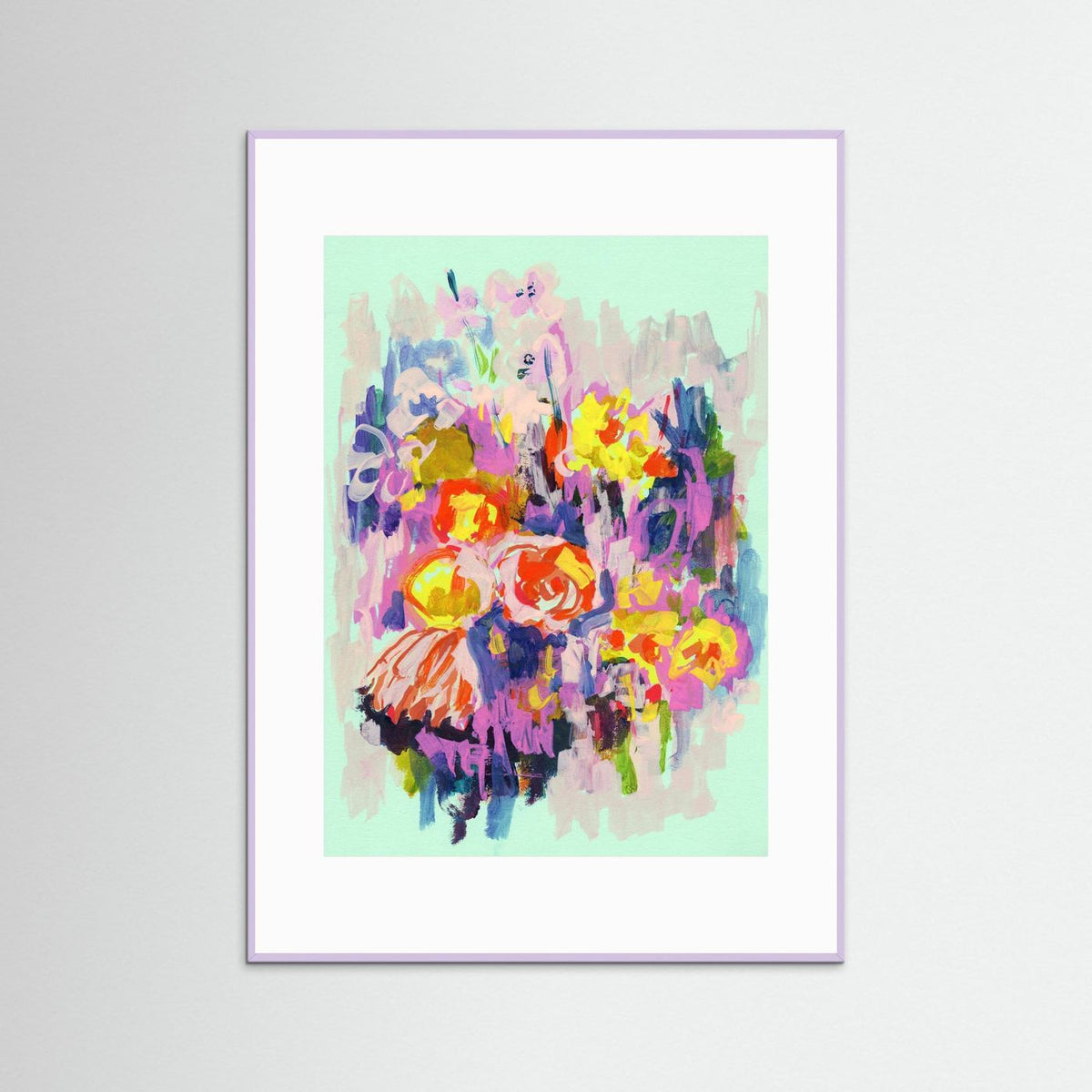 ‘Spring Vibes’ Schilderij Bloemen - Ingelijste Fine Art Paper Print