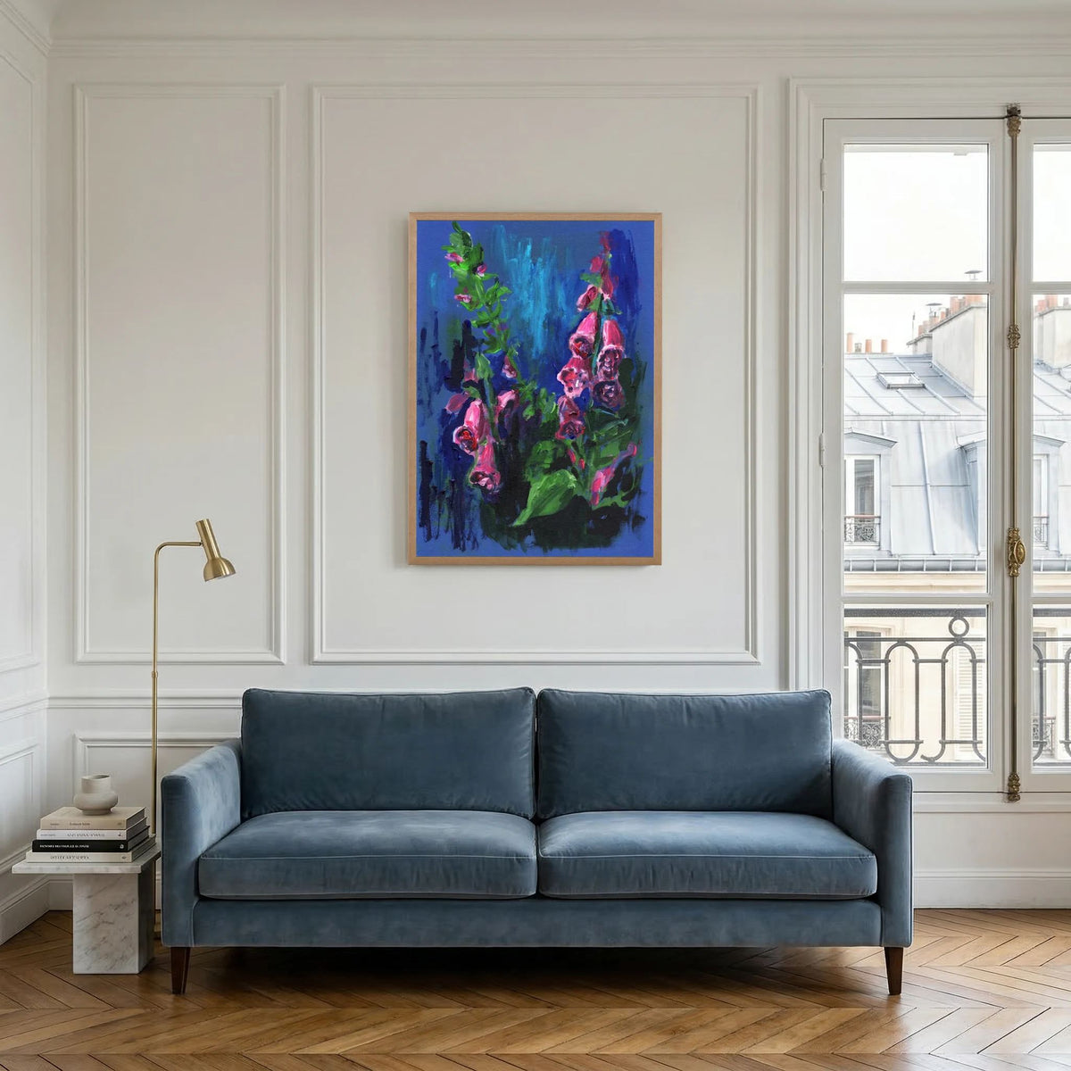 ‘Vingerhoedskruid’ Schilderij Bloemen - Ingelijste Fine Art Paper Print