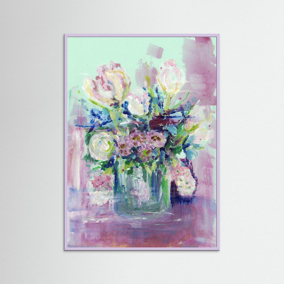 ‘Zachte Lenteboemen’ Schilderij Bloemen - Ingelijste Fine Art Paper Print