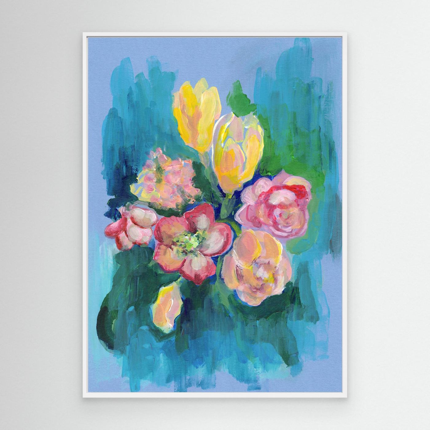 Painting 'Blooming Light' - Framed Canvas Art Print