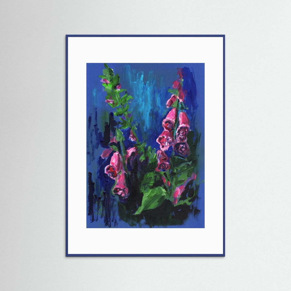 ‘Vingerhoedskruid’ Schilderij Bloemen - Ingelijste Fine Art Paper Print