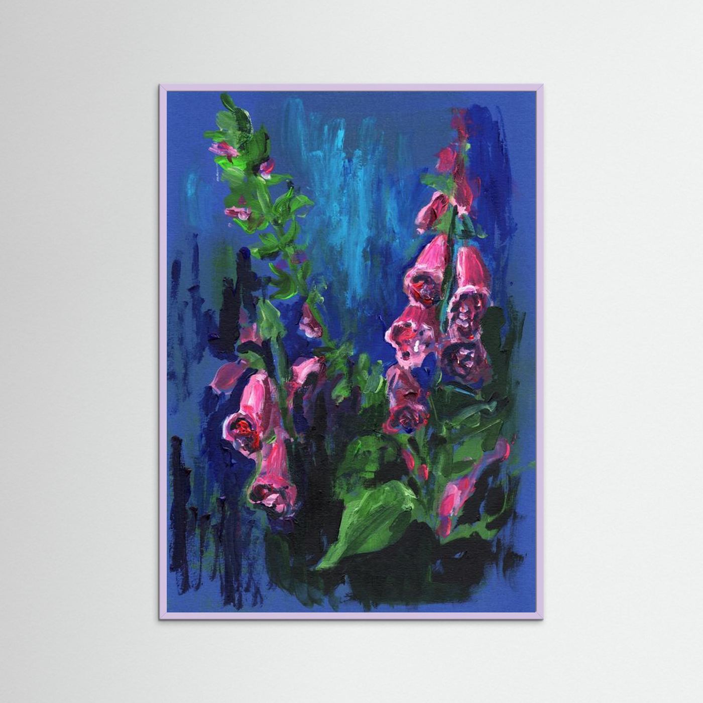 'Foxglove' Painting - Framed Fine Art Paper Print