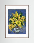 'Mimosa' Schilderij Bloemen - Ingelijste Fine Art Paper Print