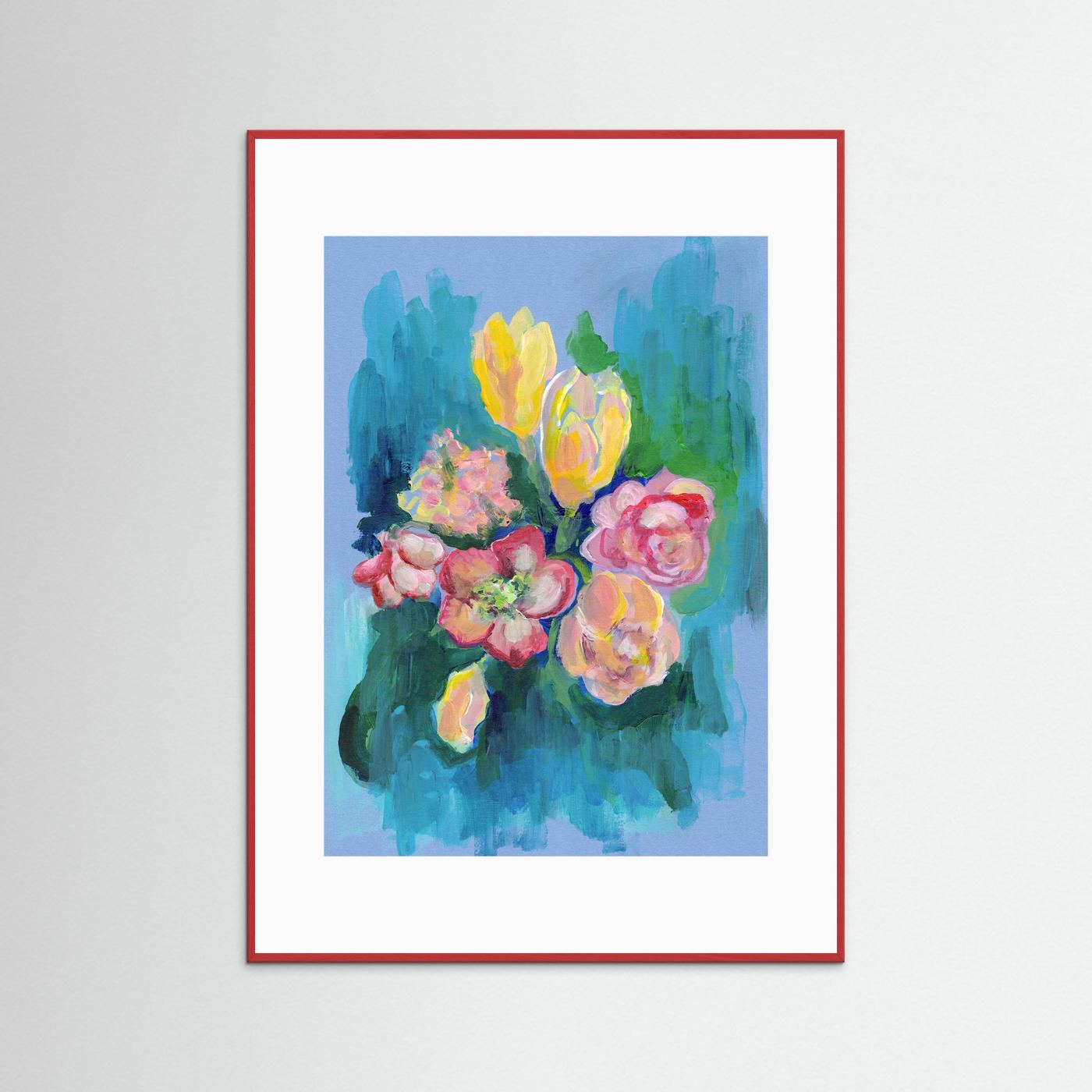 Painting 'Blooming Light' - Framed Paper Art Print