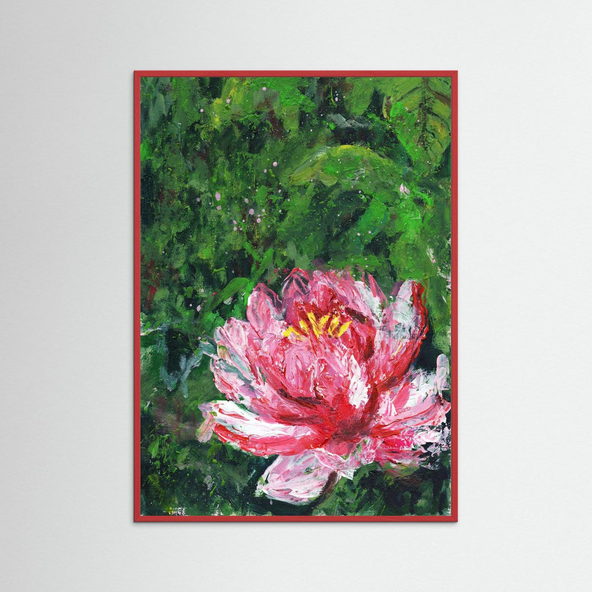 ‘Waterlelie’ Schilderij Bloemen - Ingelijste Fine Art Paper Print