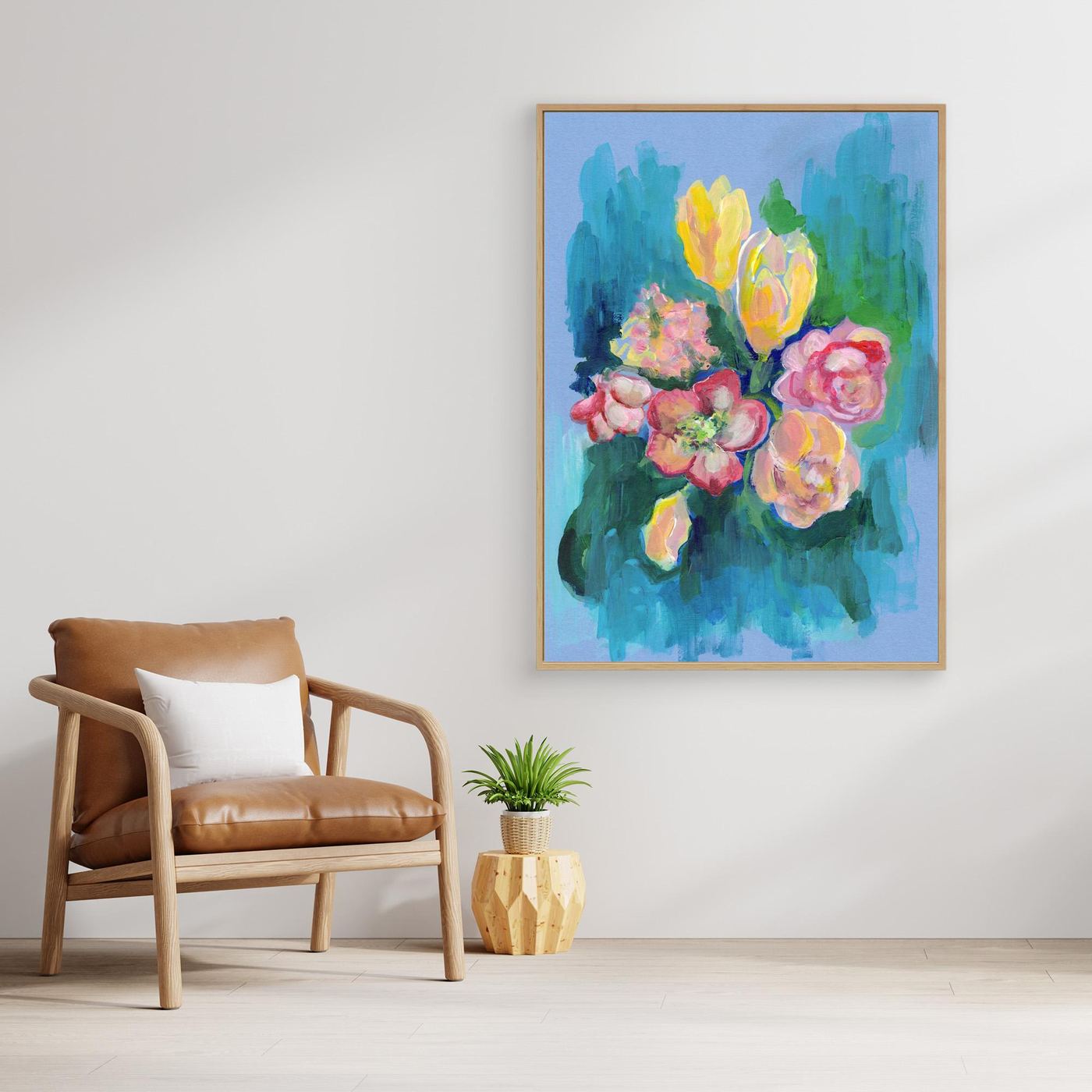 Painting 'Blooming Light' - Framed Canvas Art Print