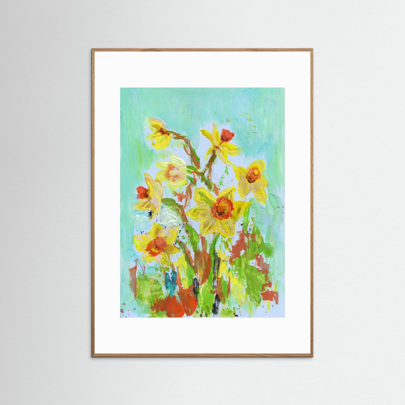 'Daffodil' Painting - Framed Fine Art Paper Print