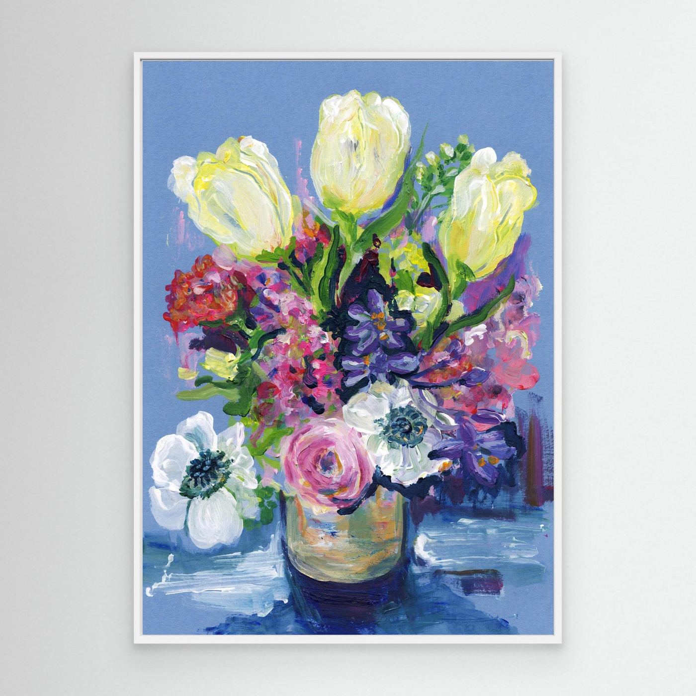 'Hello Spring' Painting - Framed Canvas Art Print