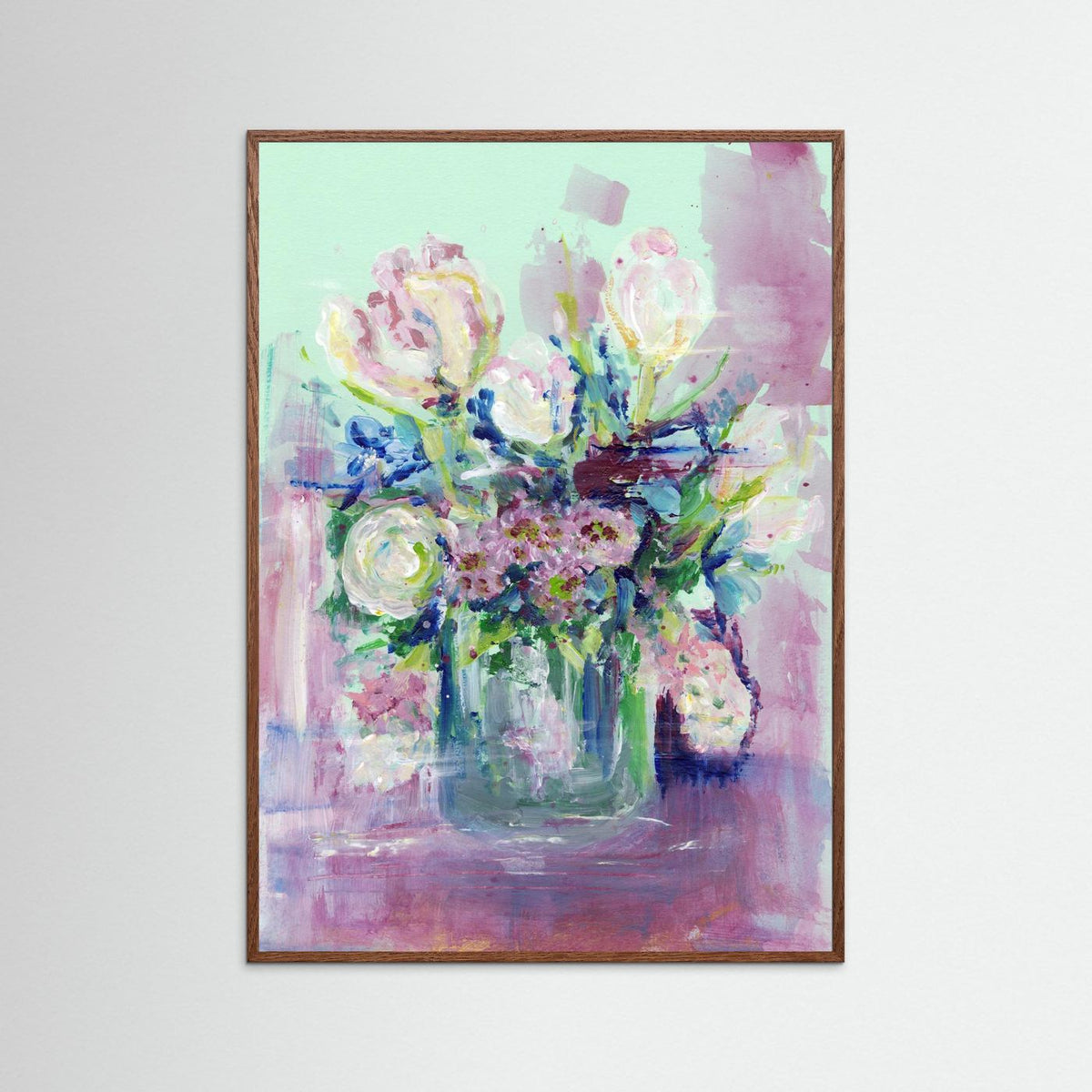 ‘Zachte Lenteboemen’ Schilderij Bloemen - Ingelijste Fine Art Paper Print
